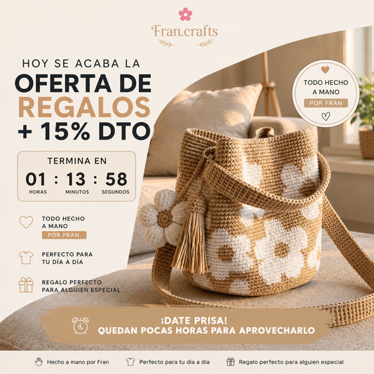 Bolso de flores tejido