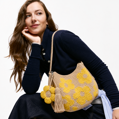 Borsa di fiori intrecciata